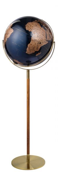 4024023072536 Troika Apollo Flex Light Akkuglobus Standglobus beleuchtet blau gold Birke