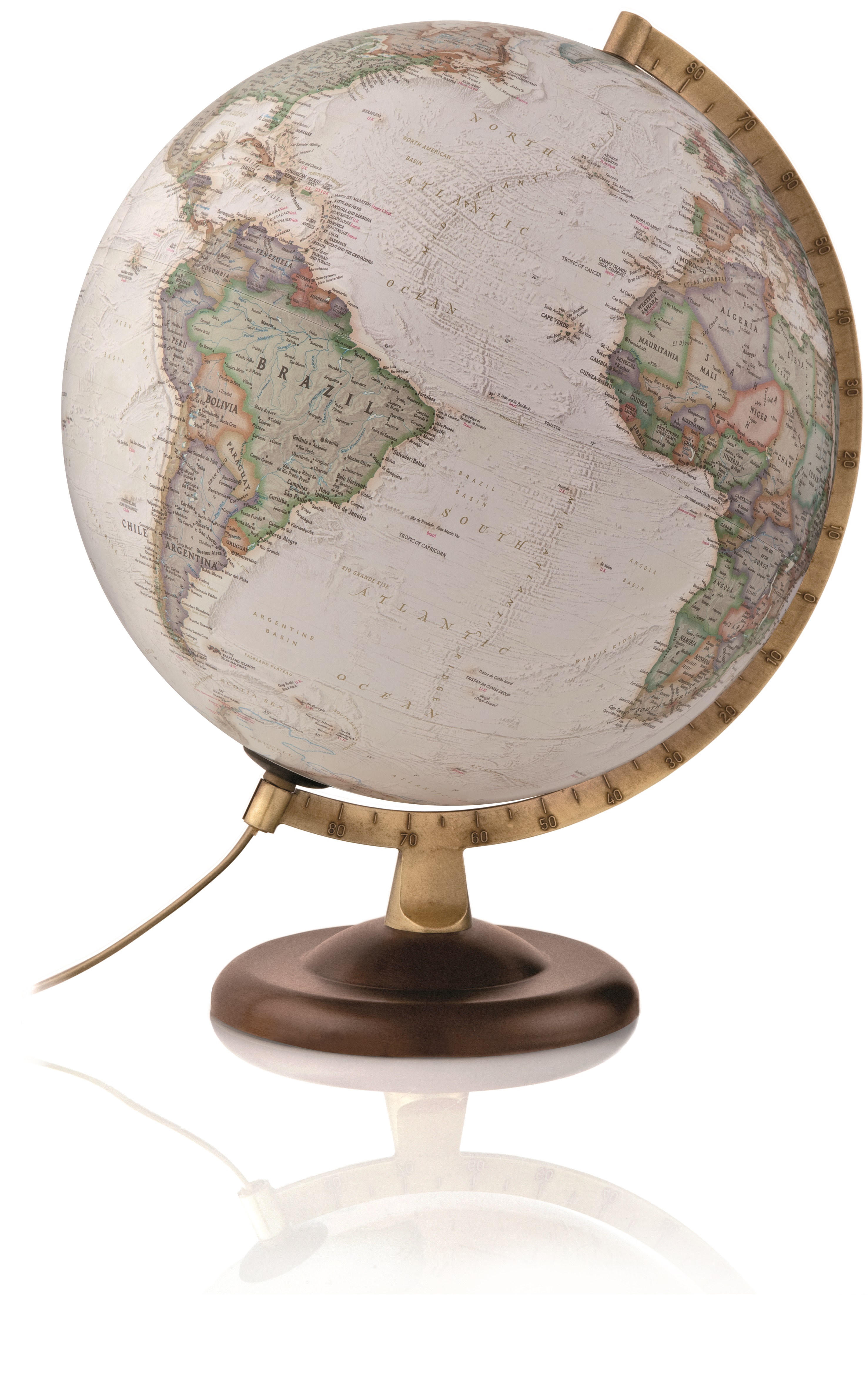 National Geographic Globus Gold Executive Antikstil Leuchtglobus politsch 30cm Durchmesser Weltkugel, Erde, Globe | Globus24.de - Ihr Onlineshop für Globen aller Art